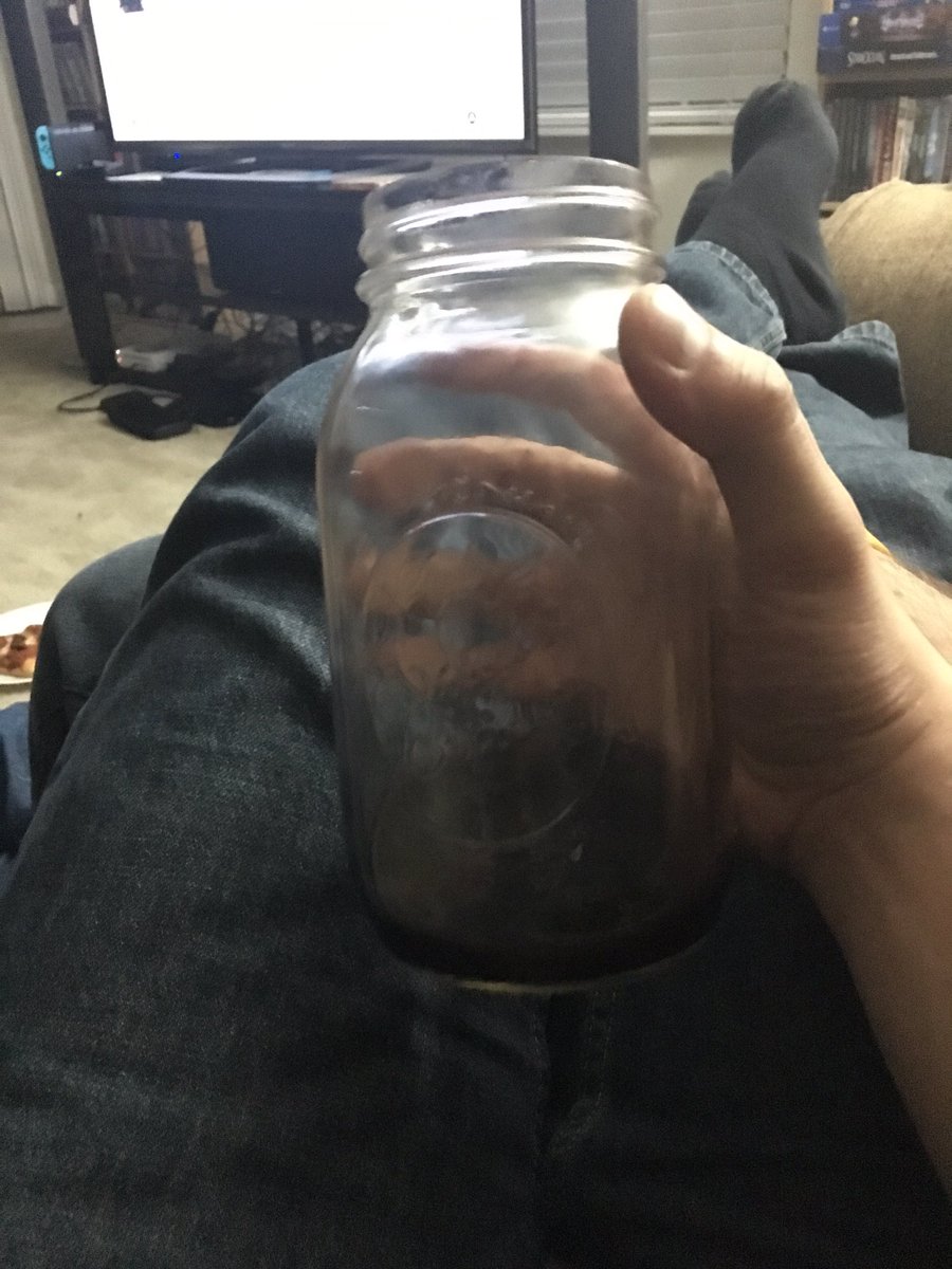 VinceWuff's tweet photo. Two full mason jars of wine. I'm fucked up. :) #DrunkWolf https://t.co/b2U1Sopvnq