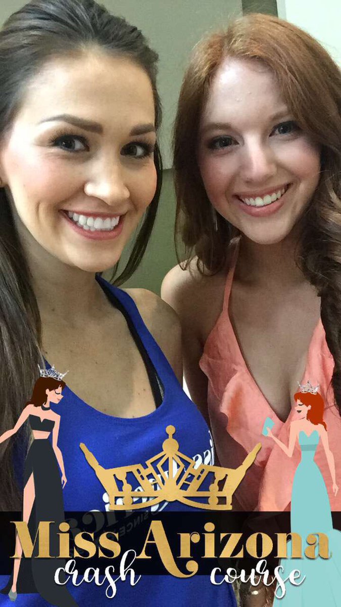 MissAmericaAZ's tweet photo. Cheesin' with our very own custom snapchat filter from @snaptagdesigns at #MAOCrashCourse! 📷✨👻 So obsessed!! #SnaptagDesigns #MissArizona https://t.co/7b0waGkb7b