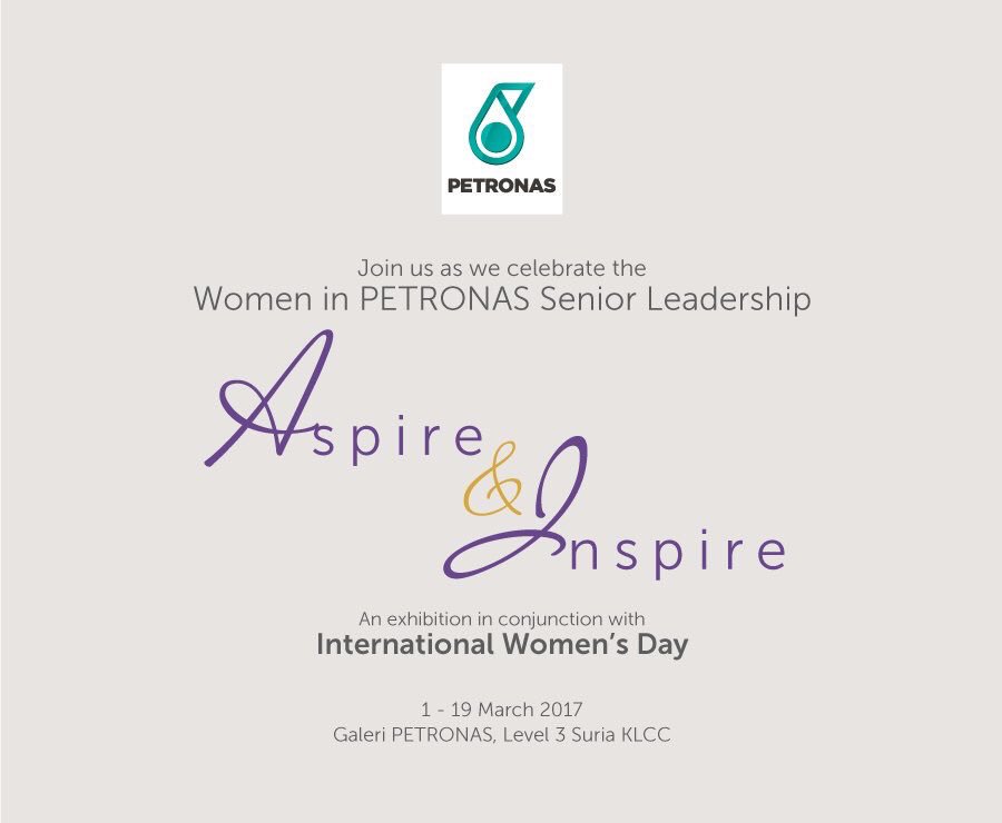 Petronas's tweet photo. Join us at our Aspire &amp; Inspire exhibition in conjunction of International Women's Day 

Celebrating Women in PETRONAS' Senior Leadership https://t.co/rrESRUMl4a