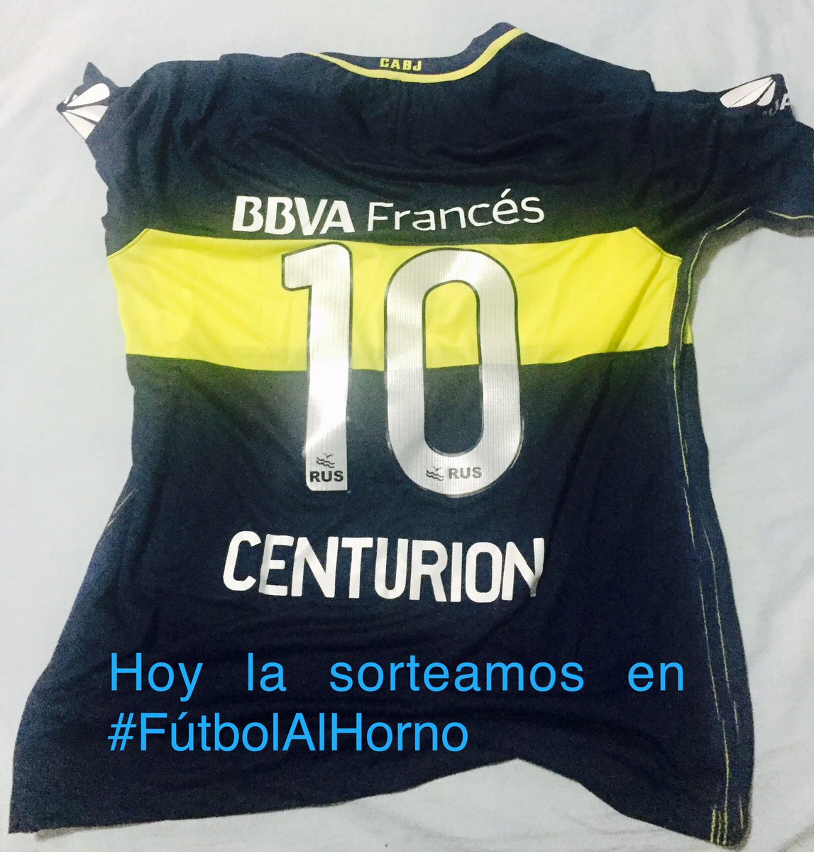 Hoy vuelve #FútbolAlHorno y sortearemos la camiseta de #Centurion #Boca. 

¡Hacé RT y seguí a esta cuenta participarás por el sorteo!