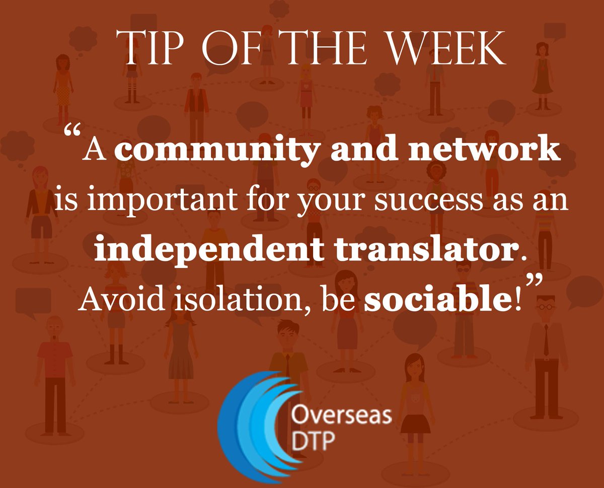 OverseasDTP's tweet image. This month we are going to share #tipsfortranslators that can help them to improve the visibility. We will post 1 tip on every Sunday.