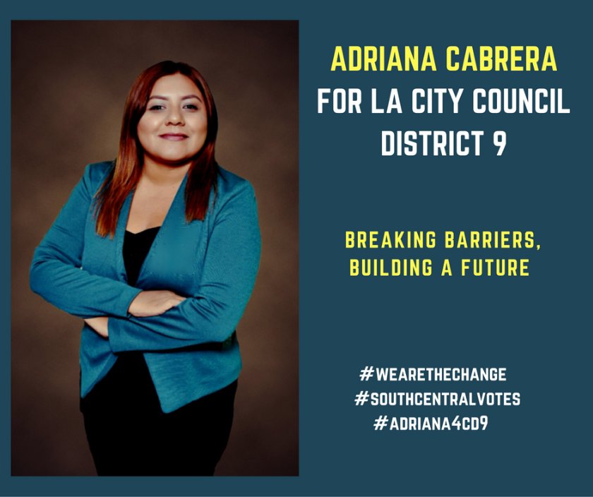 GreenPartyLACty's tweet photo. #GreenParty of #LACounty endorses Green #AdriannaCabrera for #LosAngeles #CityCouncil #GreenEnter #VotoVerde #socialjustice #southlosangeles https://t.co/wG5sk5RDu8