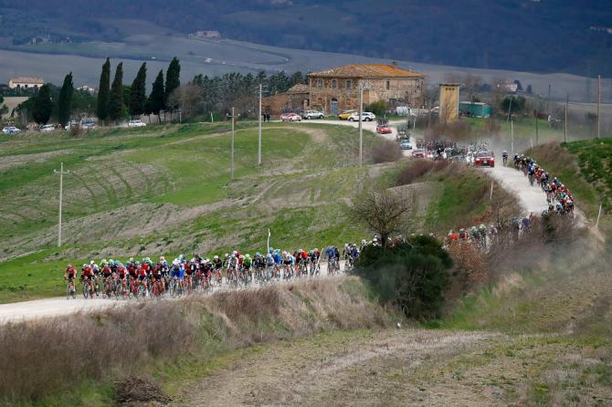 #StradeBianche Launched first attack, stayed tough to Siena. Of 89 finishers <a href="/RaffaelloBonusi/">Raffaello Bonusi</a> @AndroniGiocatto is our Lion! Chapeau. #UCIWT