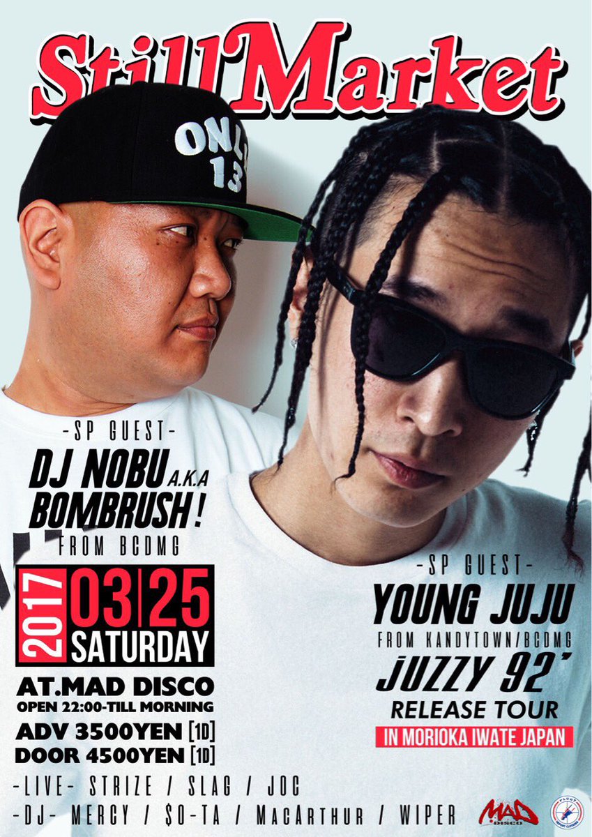 HELL_ACE's tweet photo. いよいよ再来週🙌前売りチケット発売中なんでガンガンDMください🔥 #StillMarket https://t.co/se4dKfzN3U