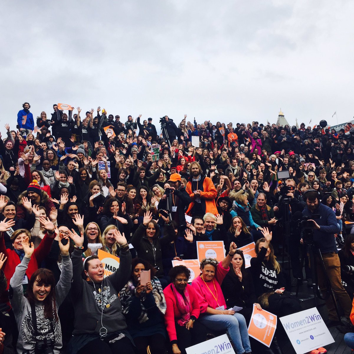 Emmabarnett's tweet photo. Look at the beautiful people at #march4women - privilege to be hosting this today. Come ❤👊❤ https://t.co/MY02Hs0oD9