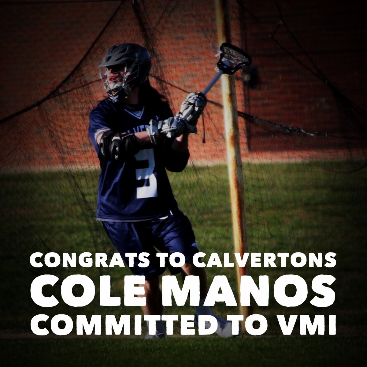 Calvertonmlax's tweet photo. Calverton Lacrosse player commits to DI program VMI! #calvertonlax #proud #vmilax #buyin #hardwork https://t.co/8fPvwutxt1