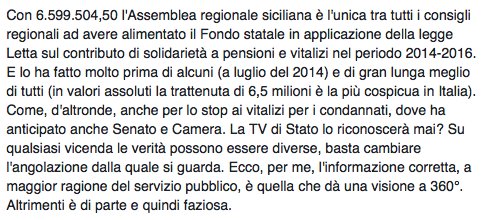 Ancora qualche precisazione sui #vitalizi.