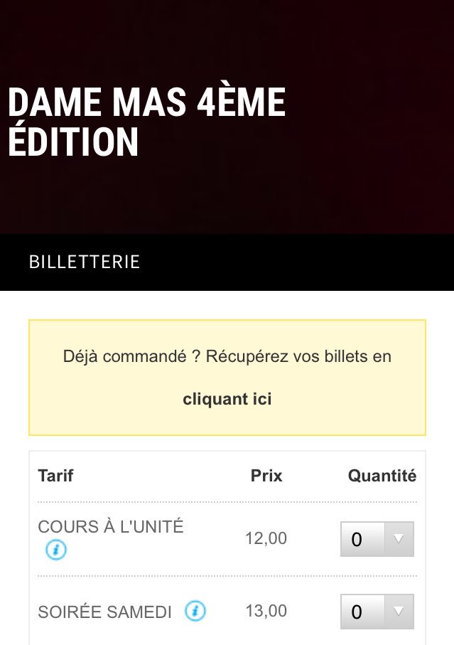 DAMEMAS_EVENT's tweet photo. J-6 réservez vos places pour participer au #FestivalDanse @DAMEMAS_EVENT : https://t.co/8TngHVEMiC #Salsa #Bachata #Kizomba #Semba ☺️😚 https://t.co/MTO99gcrD0