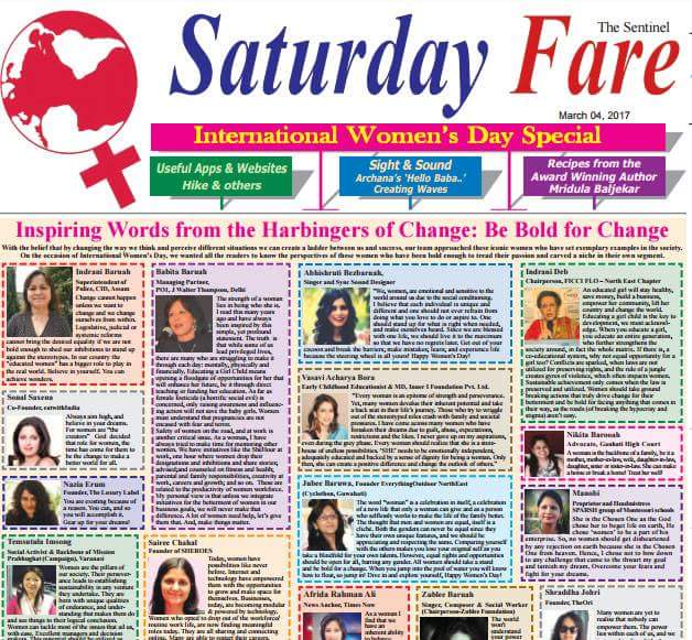 nazia_e's tweet photo. With #womensday2017 around the corner, the #Sentinel publishes my two cents in print. #BeBoldForChange https://t.co/X8cU4PWLwB