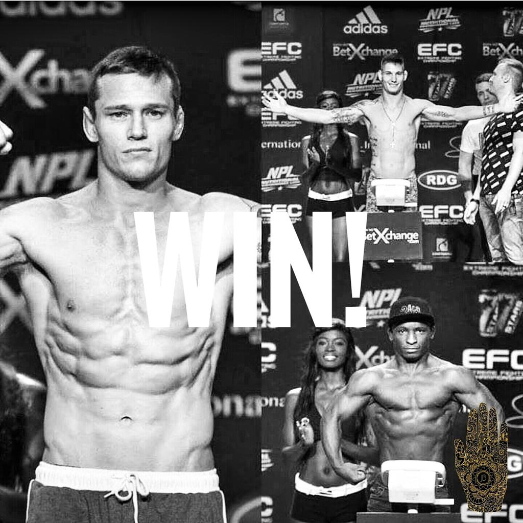 JB_sprtstherapy's tweet photo. 3 Wins!@thepunishermma1 @LittleGiant_Bk @DevonCronje. Welldone @richiequan, @chef_ffm and teammates at @fightfitmilitia #EFC57 #MMA #ffm https://t.co/hXxQKnZj6p