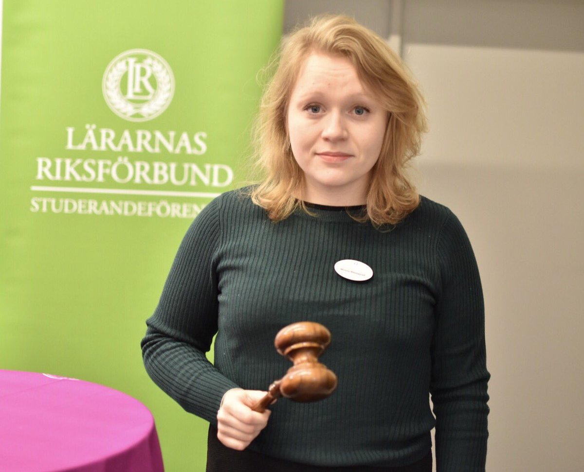 LR_stud's tweet photo. Konventet har precis valt Mimmi Rönnqvist till ny ordförande för LR Stud. #LRstud17 https://t.co/4y73VnxBMf