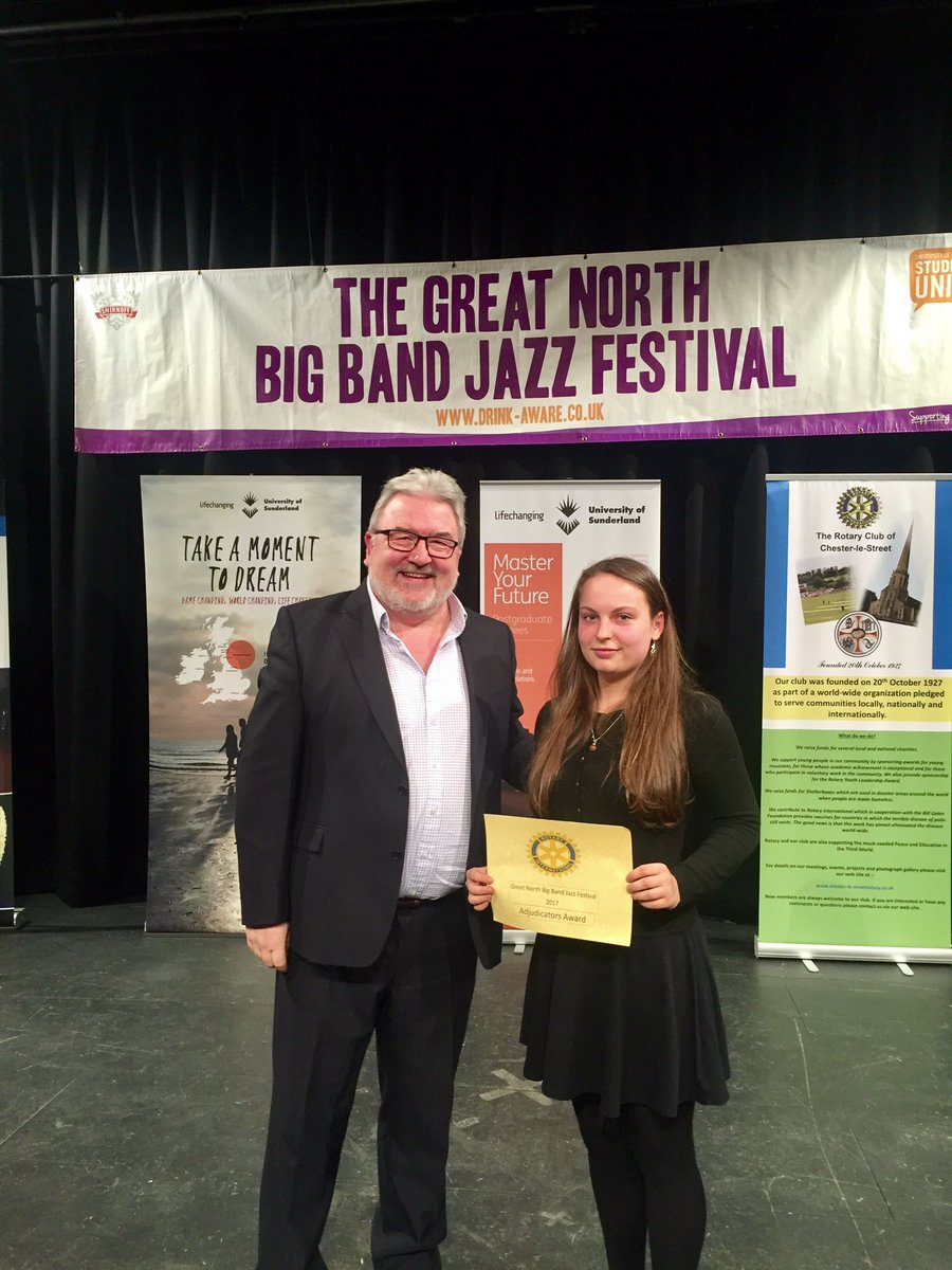 Special Award to the clarinettist for the Managers Big Band, Emily Burkhardt