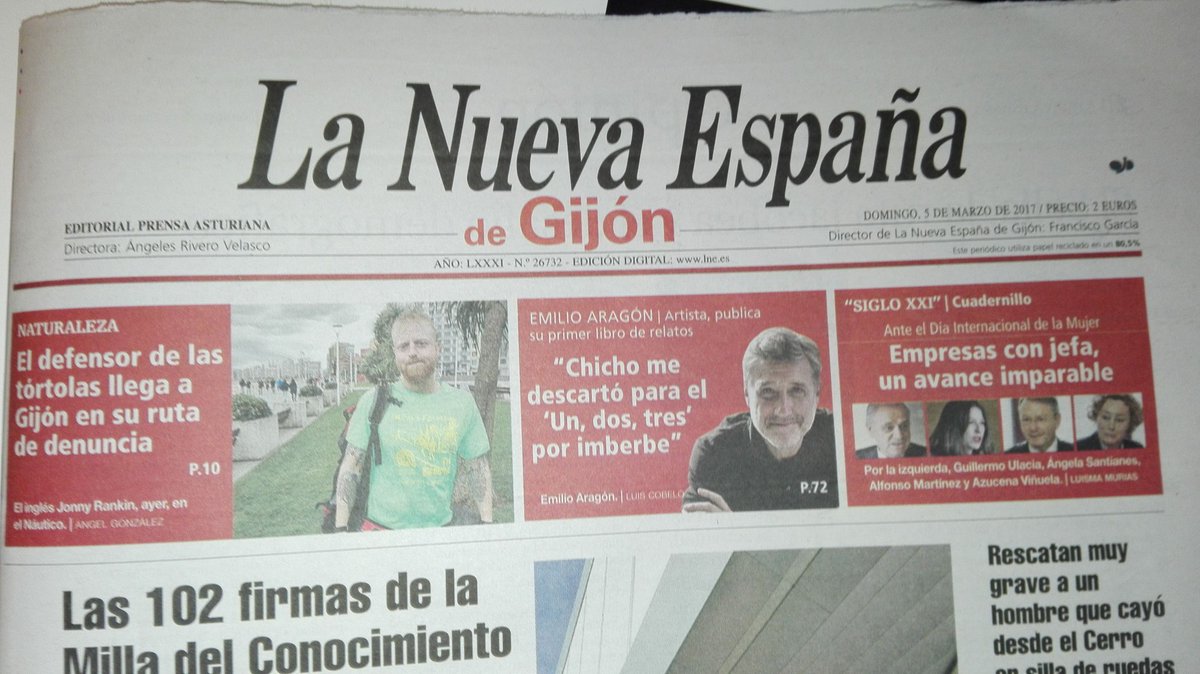 dhowellseo's tweet photo. Turtle Dove conservation in its rightful place in the Spanish press, thanks to #DoveStep3: front page news in the Sunday papers 👏👏! https://t.co/YRKQtDfOk8