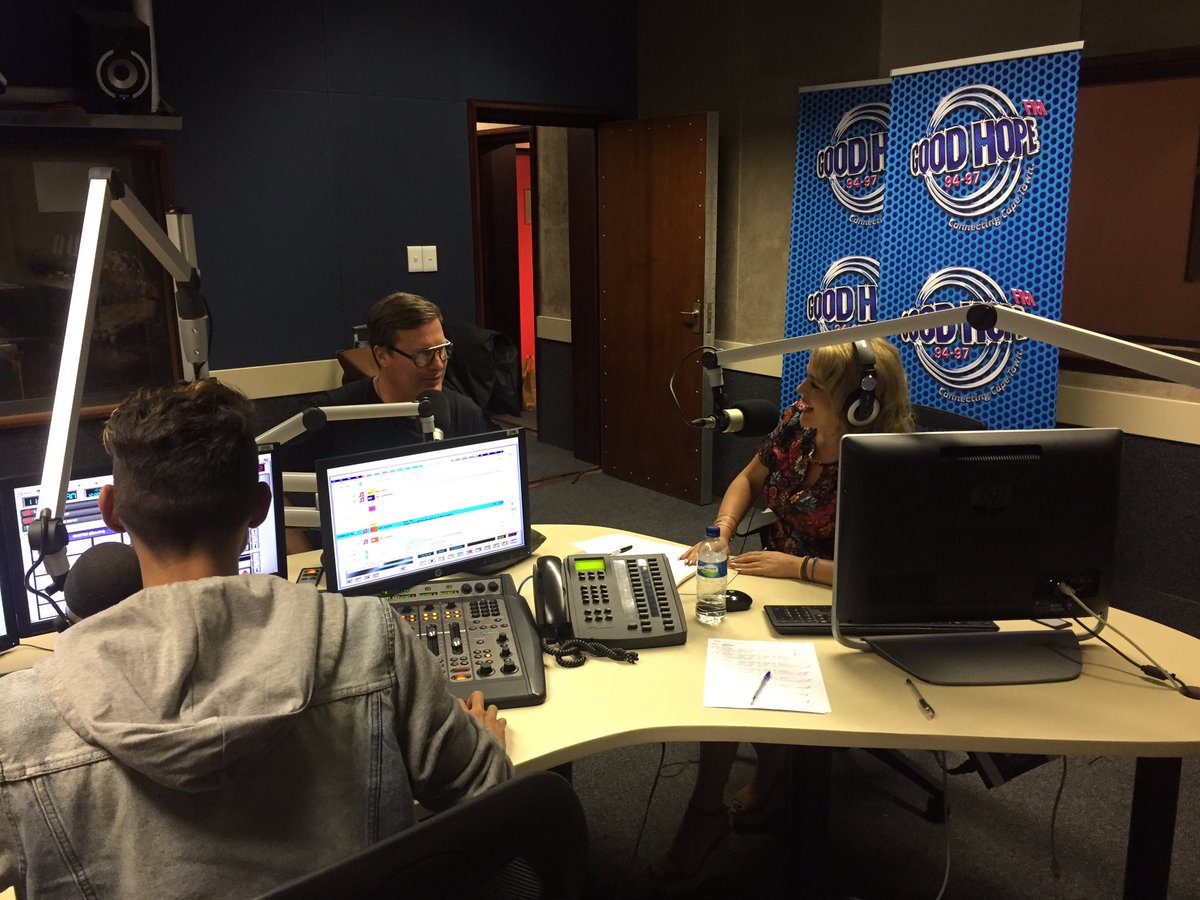 littlemisslouch's tweet photo. It's #craigport in #studio talking all things #fashion #capetown &what inspired his latest #collection #MBFWCT17 @GoodHopeFM @zebrasquare001 https://t.co/BDw2zNzufX