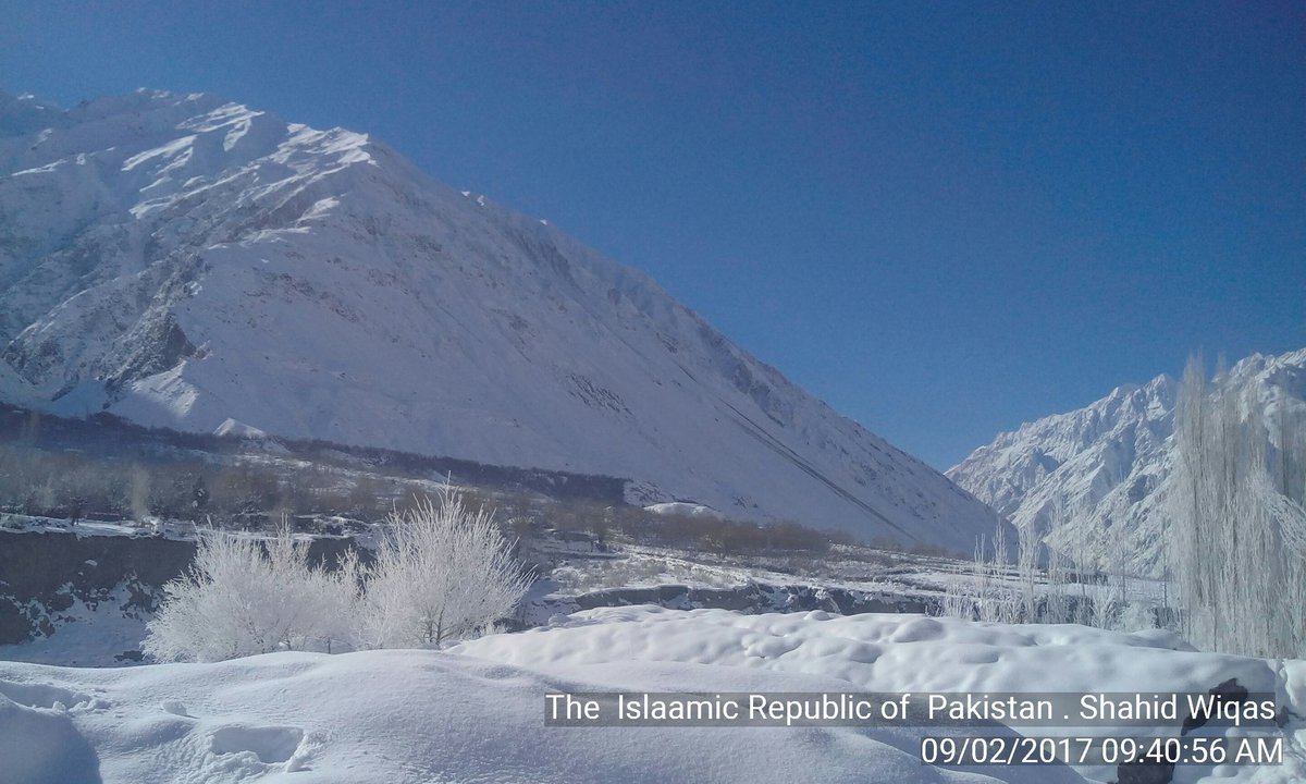 SWiqas's tweet image. The Valley of Mastuj is still Covered with snow.
