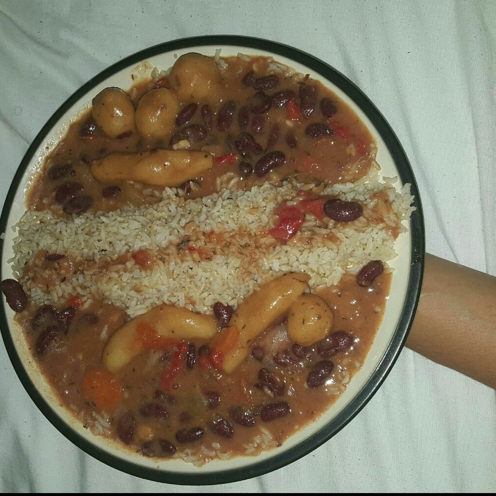 PICaDINNER's tweet photo. #PICaDINNER entered for the #march #PICaDINNERCOMP from @ange_darling (instagram)   well presented #vegetarian #stew #peas and #rice https://t.co/6wV6jMr1Hx