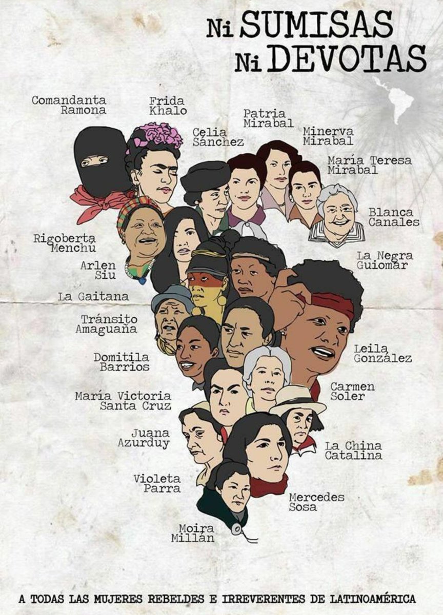 MaiteMNa's tweet photo. Ni Sumisas Ni devotas.
Mujeres rebeldes e irreverentes de Latinoamerica #AdMíralas https://t.co/3cvb3AF59A