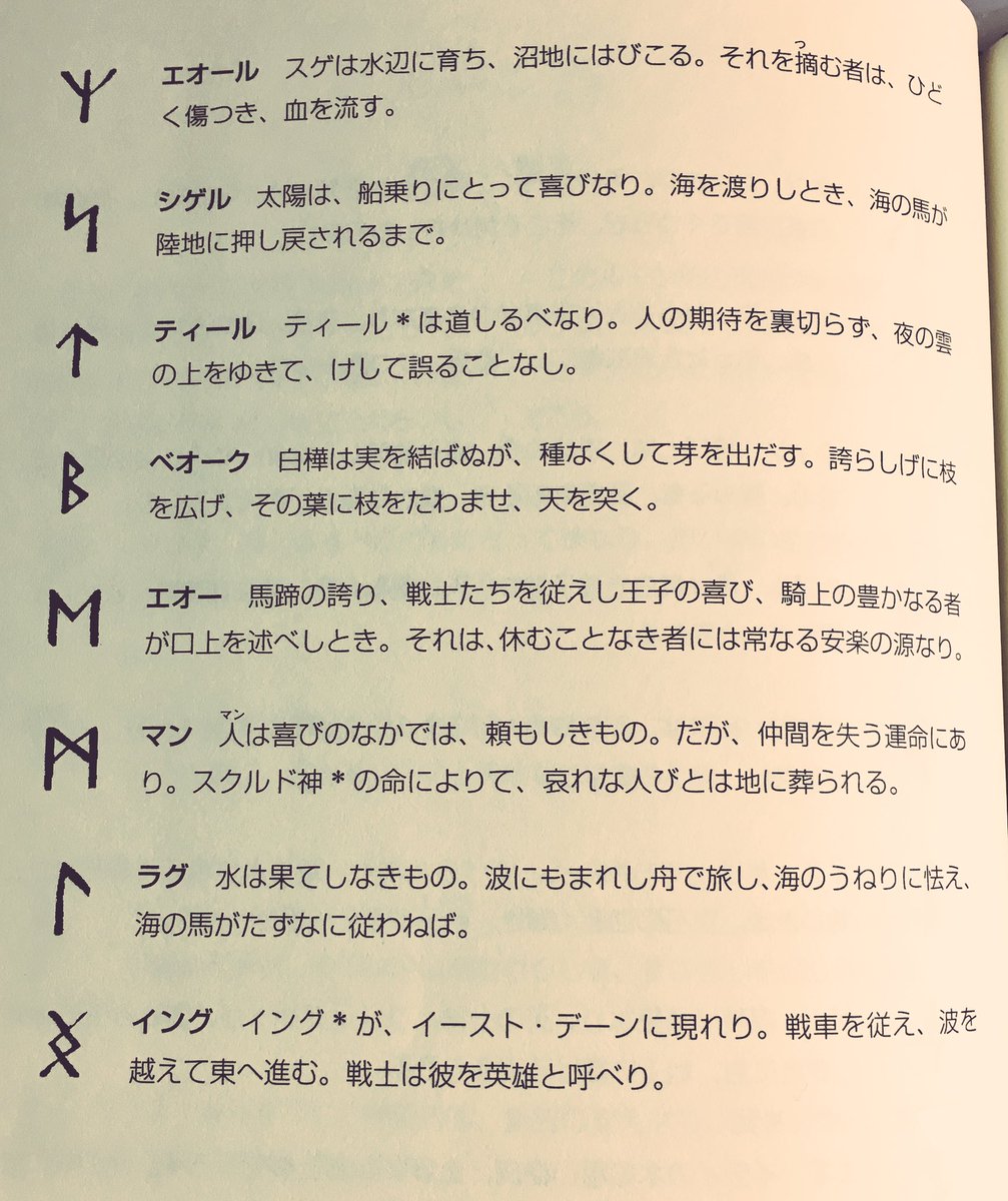 つるこ 固定みてね בטוויטר ところで私の買ったルーン参考書にルーン詩というのがあってね 代々口伝えによってのみ伝えられたものでね ケルト神話時代からならもうあるよね キャスニキなら歌えるよね あの 思う存分ネタ書いてくださいお願いします 凄いいい詩