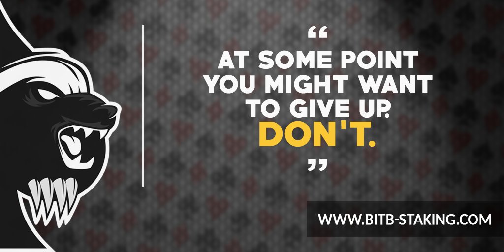 bitBstaking's tweet photo. Just keep fighting! And always do the best you can.
GL & LFG #bitBWar #Poker #SundayMotivation https://t.co/uEt2xaAl4R