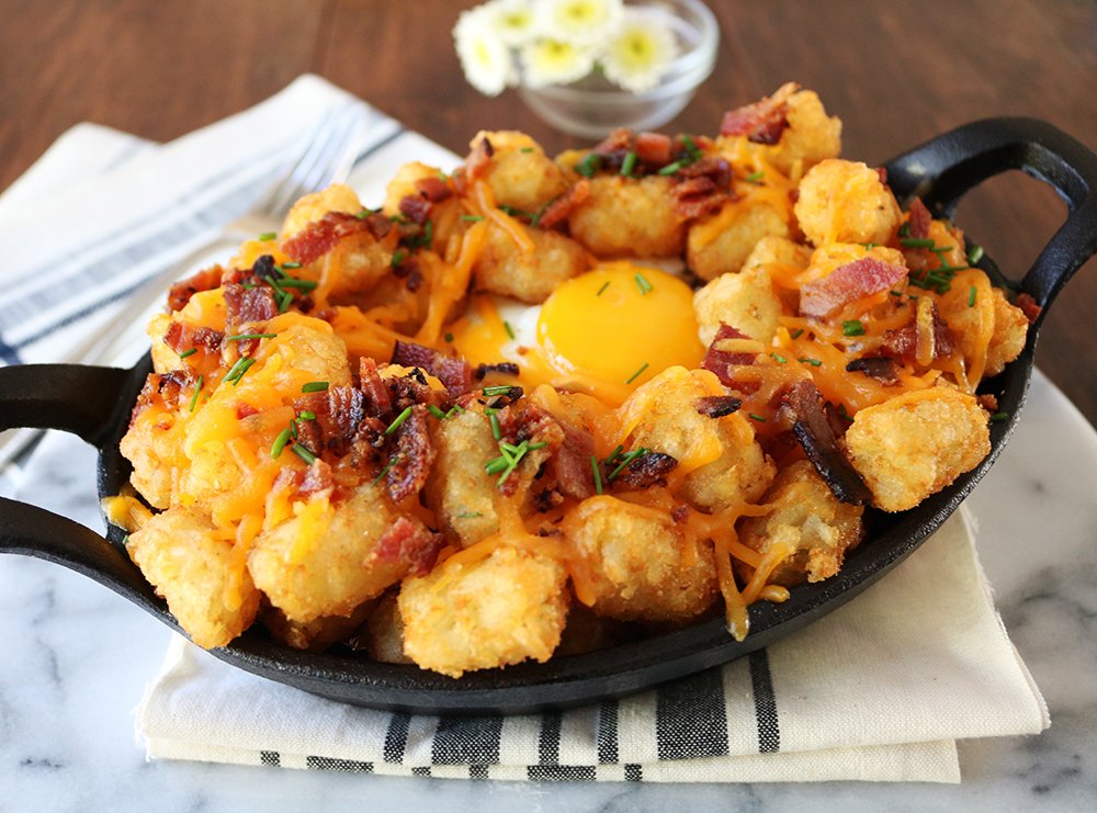FarmerJohnLA's tweet photo. Didn't think tater tots could get any better, did you? #baconupgrade https://t.co/CXXaAzjR8t