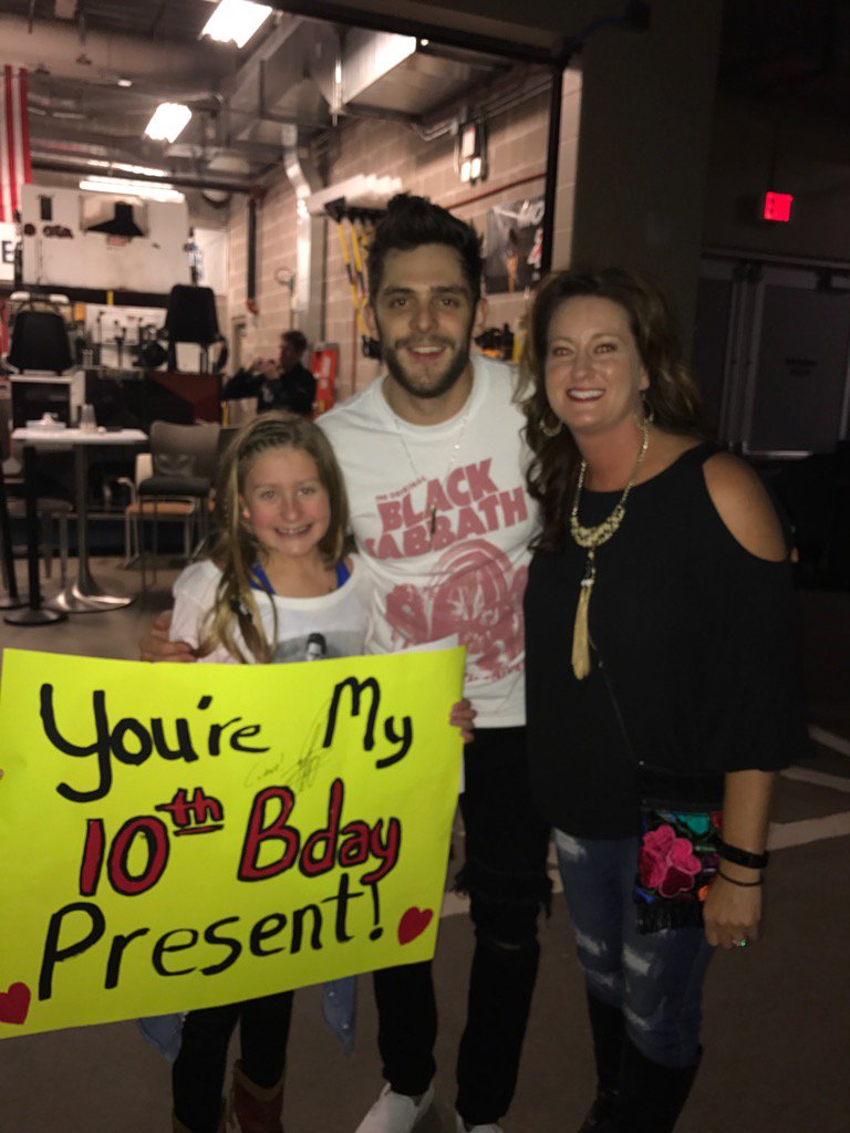 We Thomas Rhett!  Thanks for singing Happy Birthday to my baby girl last night! 