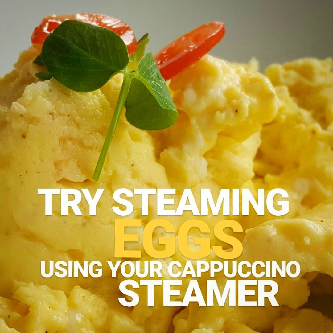 Have you ever tried steaming your #eggs using your cappuccino machine?