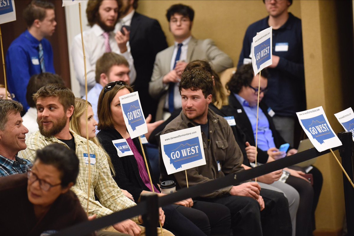 <a href="/danwest2017/">Dan West</a> fans in the crowd | #mtpol #mtelec