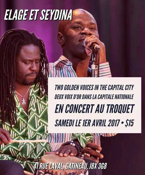 Une date à retenir Samedi le1 Avril 2017 20:30 au Troquet,  41 rue Laval  Gatineau