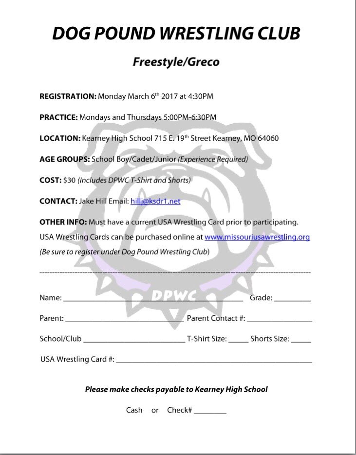 KMOWrestle's tweet photo. DPWC FS/GR kicks off tomorrow! Open to all experienced wrestlers in the Kansas City area. See the flyer for more details! #DPWC #FSGR https://t.co/YfRG48zxvG