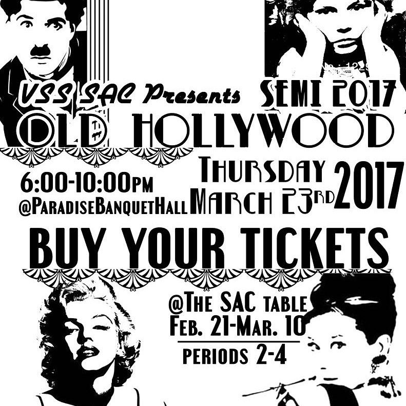 VSS_SAC's tweet photo. SEMI SEMI SEMI!!! Last day to buy semi tickets is WEDNESDAY so come while quantities last! Only $40 w/student free and $45 w/o 🎉👠👔#VSSspirit https://t.co/8OTFd7sW7d