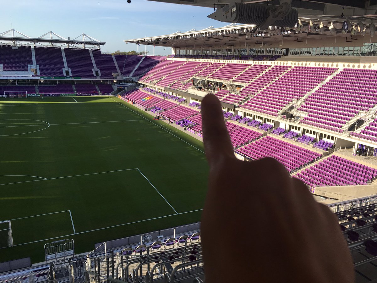 RacquelAsa's tweet photo. I spy with my little eye @NAlvarezWFTV and @JHolmesWFTV at the new @OrlandoCitySC stadium. Watch our live special NOW on @WFTV https://t.co/tUiKzRjPm3