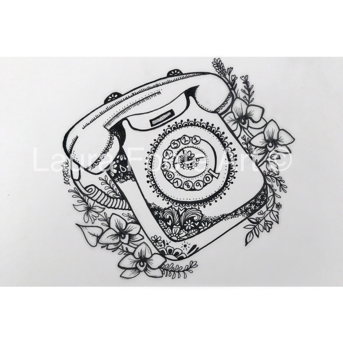 laurafooteart's tweet photo. ☎️ RING RING ☎️ #laurafooteart #tattoo #design #kent #folkestone #artist #illustration #vintage #phone #tattooart #lineart #unipinpens https://t.co/gYRhxucAxY