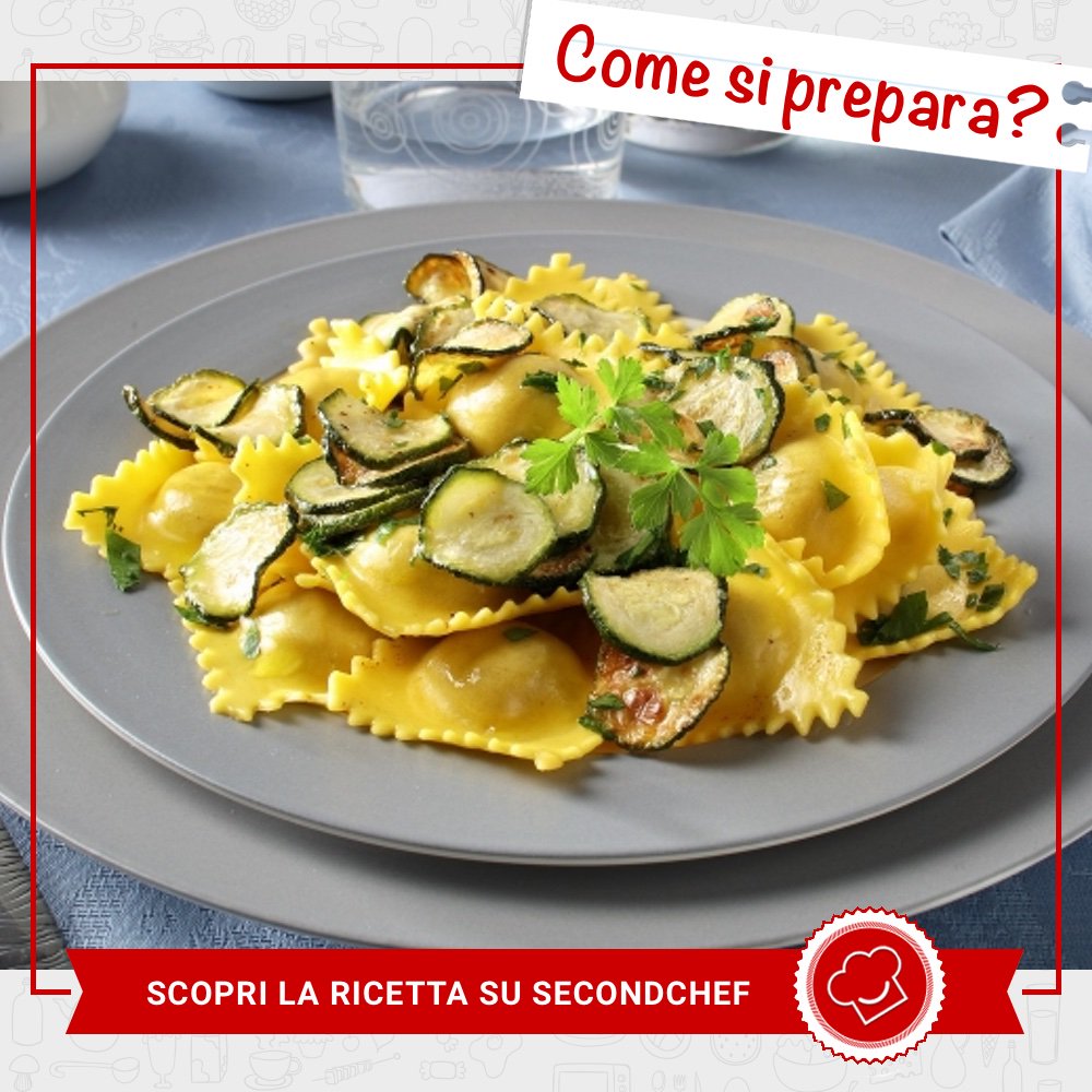 Second_Chef's tweet photo. Hai poco tempo per cucinare? Prova i Ravioli al salmone in salsa di zucchine di #Second_Chef! La #ricetta su https://t.co/OJf8lhEYfB #food https://t.co/VEAkcMUnNo