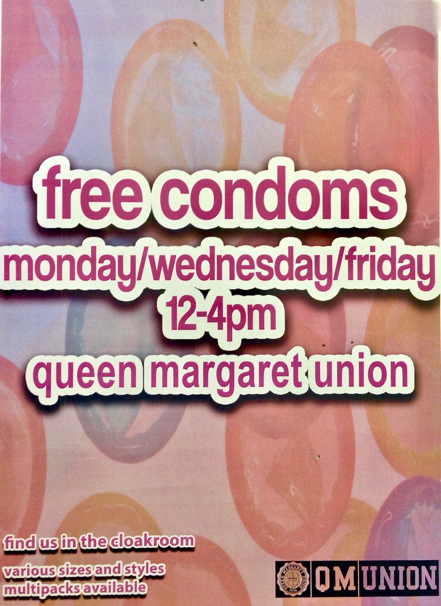 QMUnion's tweet photo. ❓Did You Know❓QMU gives out free condoms and sexual health info every Monday, Wednesday AND Friday? Pretty neat. Visit us in the Cloakroom! https://t.co/uSXmUOtD2i