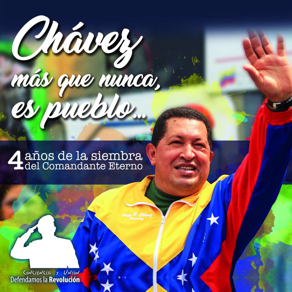 delpinoeulogio's tweet photo. Gracias Comandante Chávez por todo lo que nos enseñaste en tu vida terrenal,
¡Honor y Gloria!
#A4AñosDeTuSiembraComandante https://t.co/DbJmO4gDRY