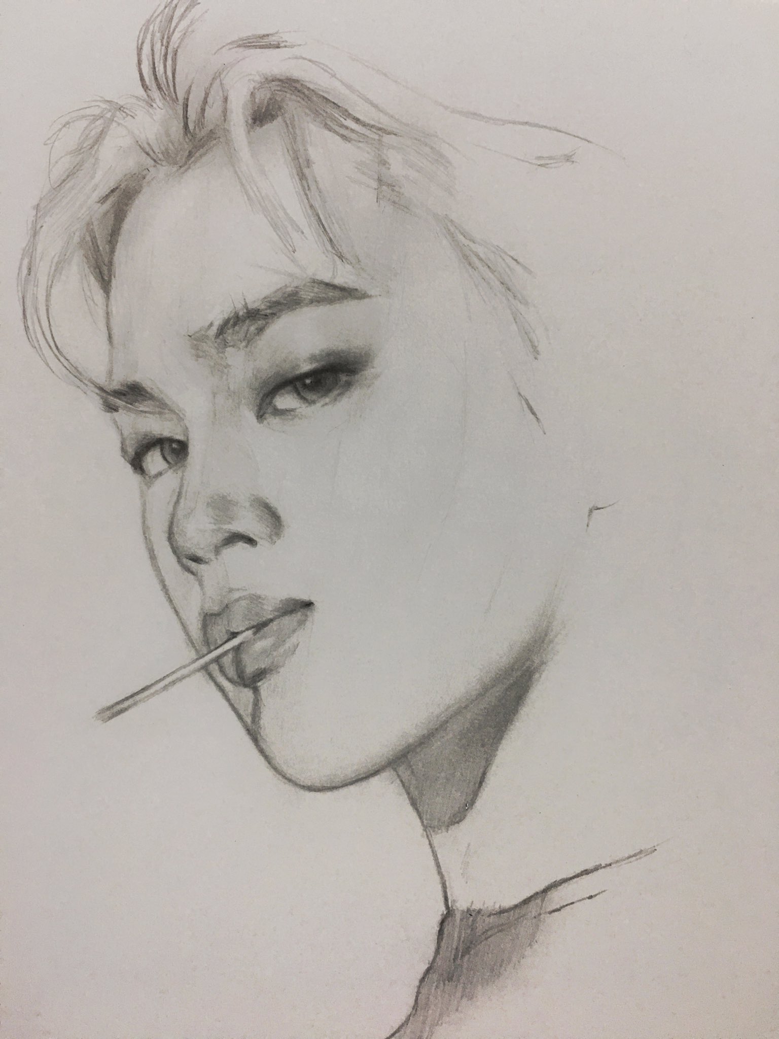 Creative Jimin Sketch Drawings with simple drawing