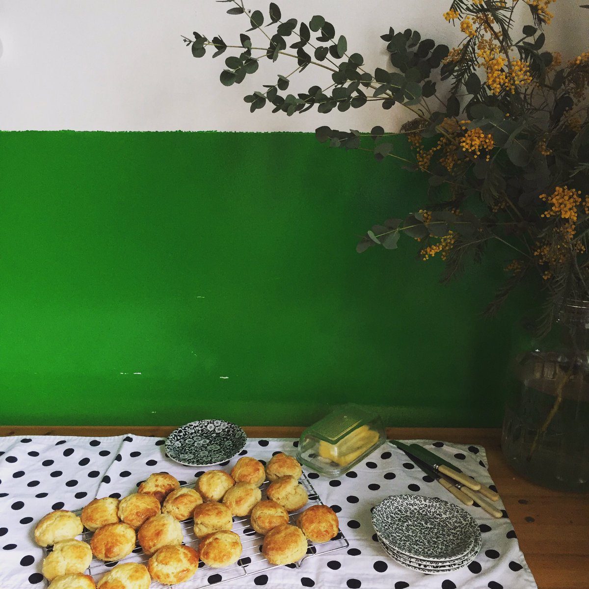 #scones #butter #jam #colour #saynomore  #bliss