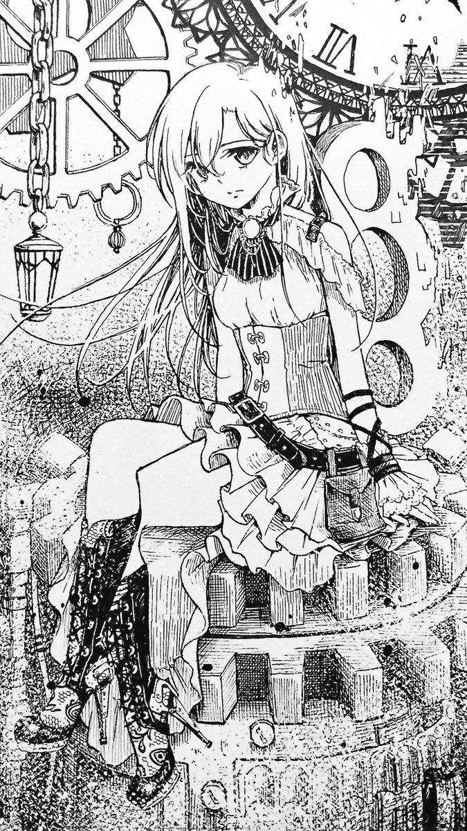 アナログでちまちまやってたやつ完成!スチールパンク的な感じで((*'▽`*))
#絵描きさんと繋がりたい
#創作クラスタと繋がりたい