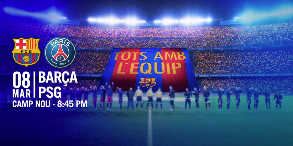 Fc バルセロナ Tots Amb L Equip Fcbpsg Ucl カンプノウ 3 8 8 45pm 現地時間 Forca Barca Fc バルセロナ Tots Amb L Equip Fcbpsg Ucl カンプノウ 3 8 8 45pm 現地時間 Forca Barca
