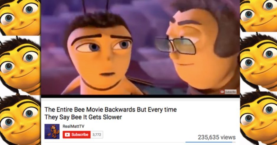 CollegeHumor's tweet photo. 16 Insane Bee Movie Edits on YouTube That Will Make You Ask 'Why?' - https://t.co/iHMO2mVRO4 https://t.co/F0dorVr09E