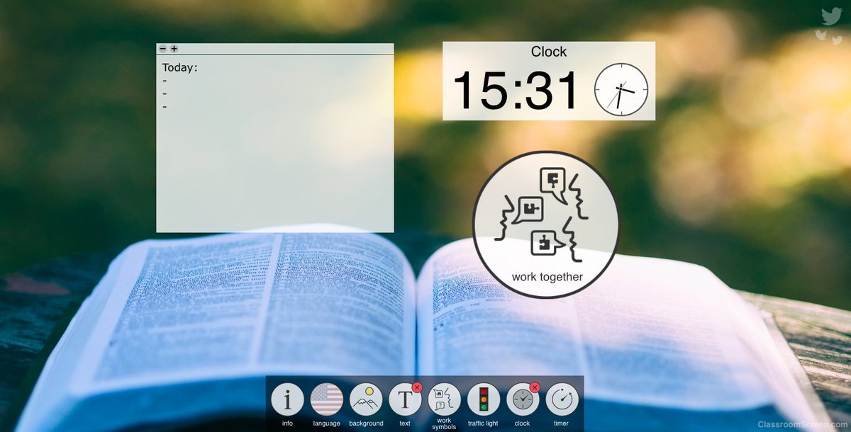 Classroomscreen's tweet photo. Start this new week with a new free tool in your class | Start de nieuwe week met een nieuwe gratis tool in je klas https://t.co/7w4Ilu63xG https://t.co/eLy44Kug23