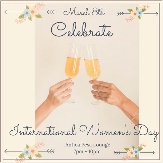 anticapesadoha's tweet image. March 8th celebrate Womens Day at our Lounge. For the girls Mimosa drink and Aperitivo with live jazz set @jessicagibsonsworld #anticapesa