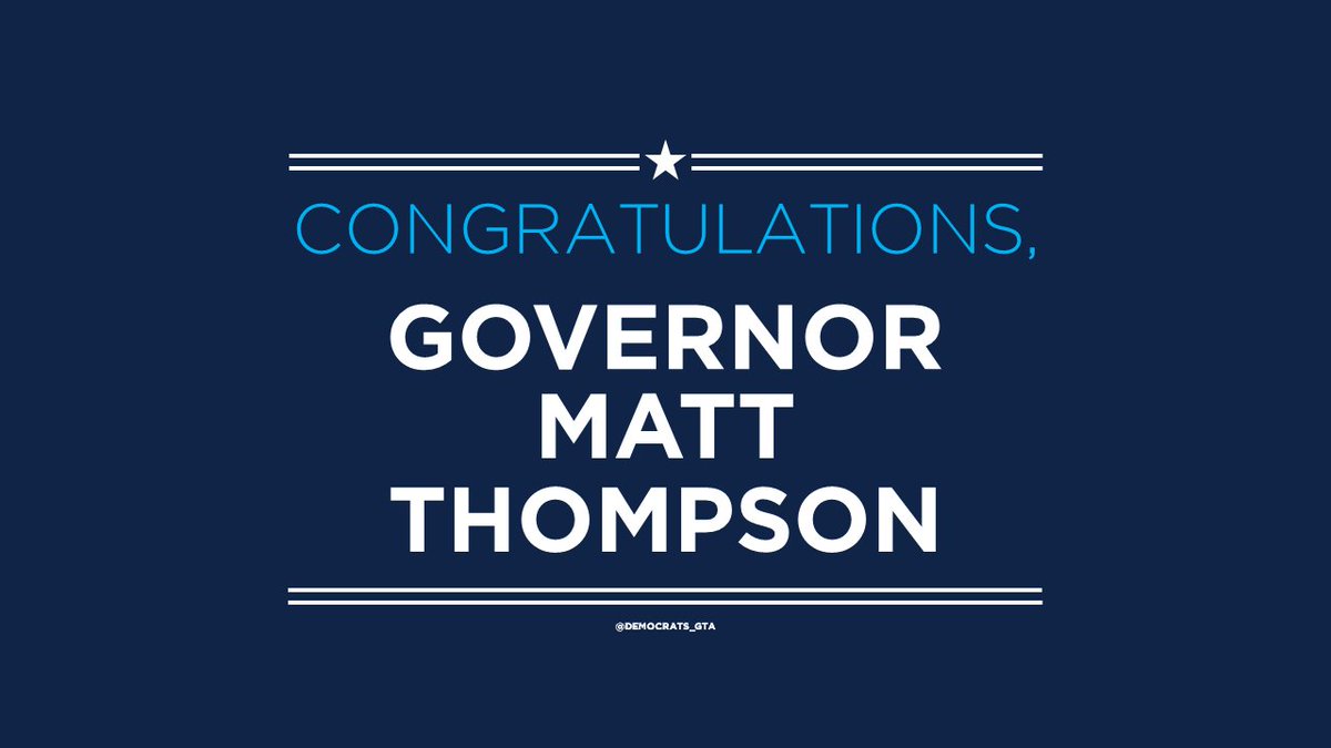 DNCgta's tweet image. Congratulations, @MattThompsonGTA. Now is the time to unite as one party!
