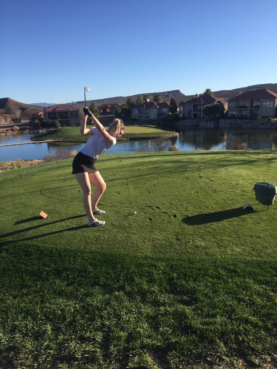 OremHighGolf's tweet photo. Looking forward to a great year with these three seniors. @MadisonHoyal @devrirose @laurenmonson7 https://t.co/skXqIinLRt