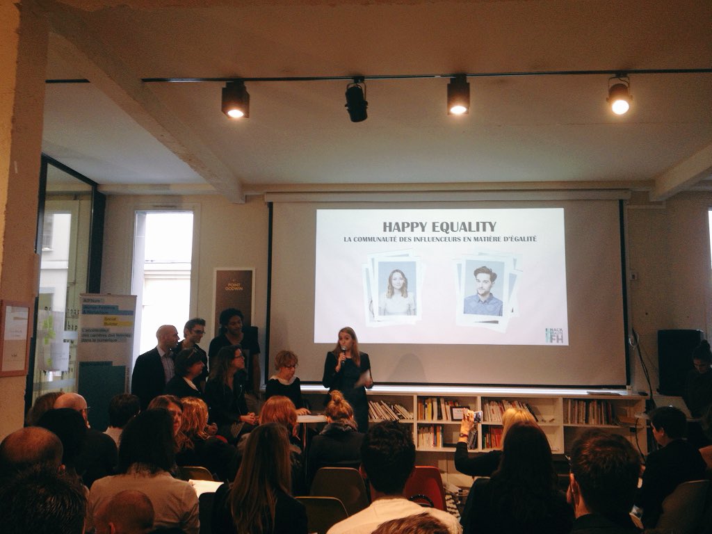 egalite_gouv's tweet photo. 2e pitch du #HackEgalitéFH : "Happy Equality", une plateforme de mise en réseau autour des bonnes pratiques de l'égalité professionnelle https://t.co/GyGUfS0L4i