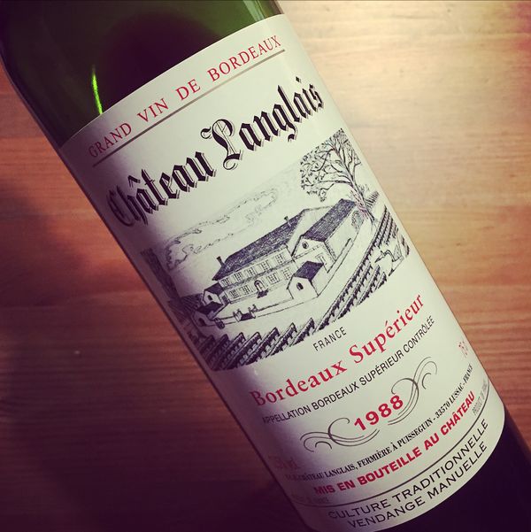 Château Langlais Bordeaux Supérieur 1988 <a href="/AgenceBoires/">Boires</a> <a href="/VinsdeBordeaux/">Les Vins de Bordeaux 🍇</a> <a href="/BordeauxWines/">Bordeaux Wines</a> #wine #bordeaux #dansmonverre dansmonverre.ca/chateau-langla…