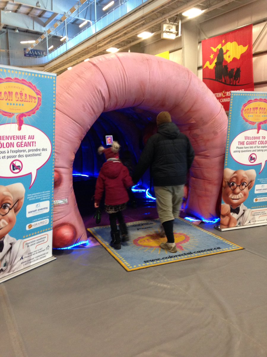 TheGiantColon's tweet photo. Day 2 of Giant Colon Tour in Whitehorse Yukon at the Canada Games Centre. 10-5 https://t.co/8NhvHpG8cL