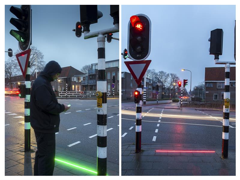 Αποτέλεσμα εικόνας για Dutch town installs traffic lights on the ground