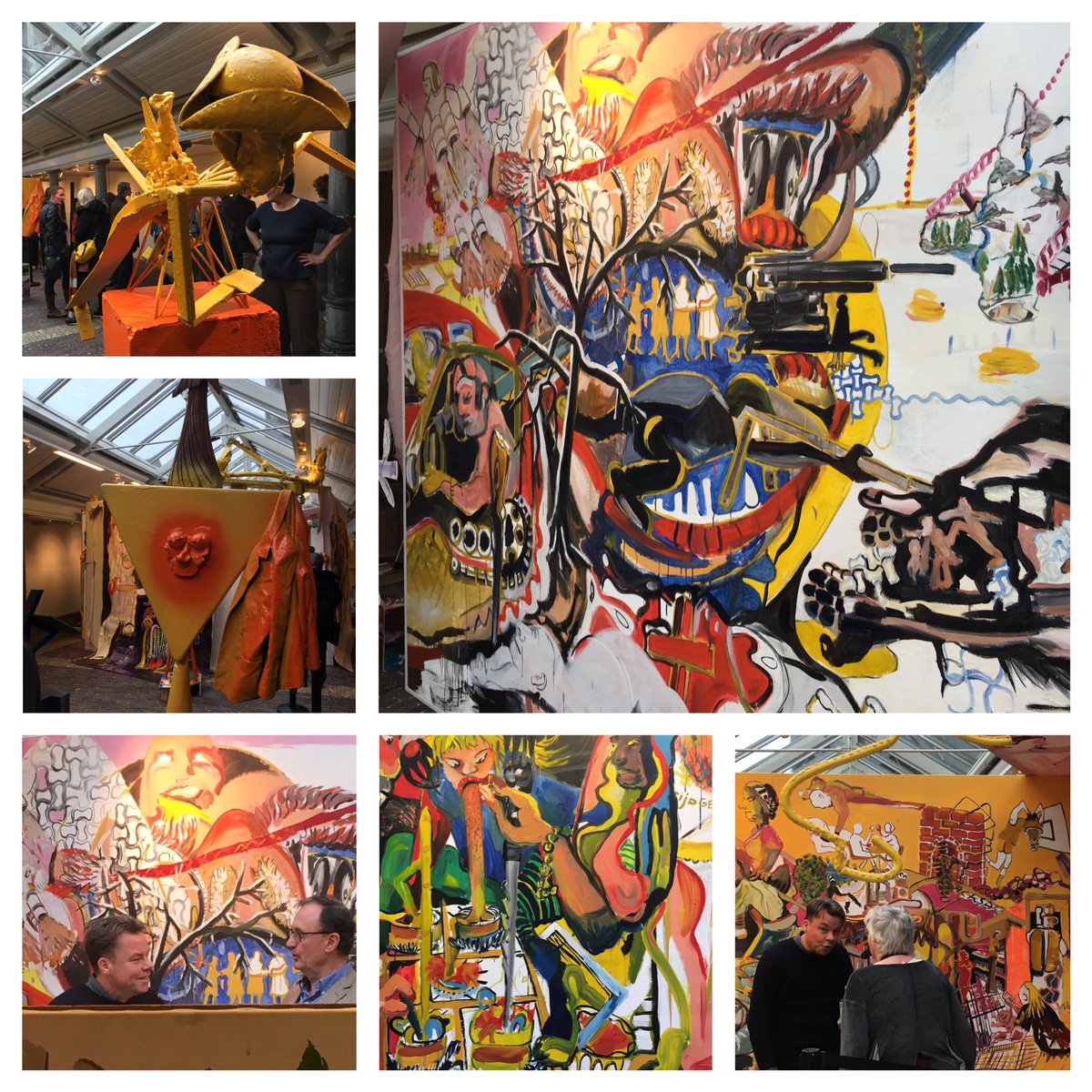 Hillianthe's tweet photo. Opening solo tentoonstelling #DavidBade 'Zeventig maal zeven talenten'  @DeVishalHaarlem #Haarlem 'De stem in de stad' @HaarlemseLente https://t.co/C5zpFXd6dn