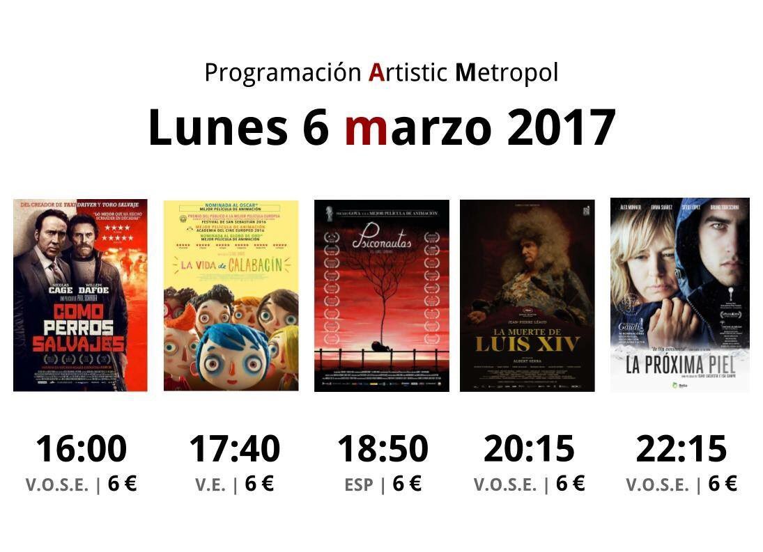artmetropol's tweet photo. Lunes 6

16:00 h #Comoperrossalvajes
17:40 h #LavidadeCalabacín
18:50 h @psiconautaspeli
20:15 h #LamuertedeLuisXIV
22:15 h @laproximapiel https://t.co/80YCAVYjoF